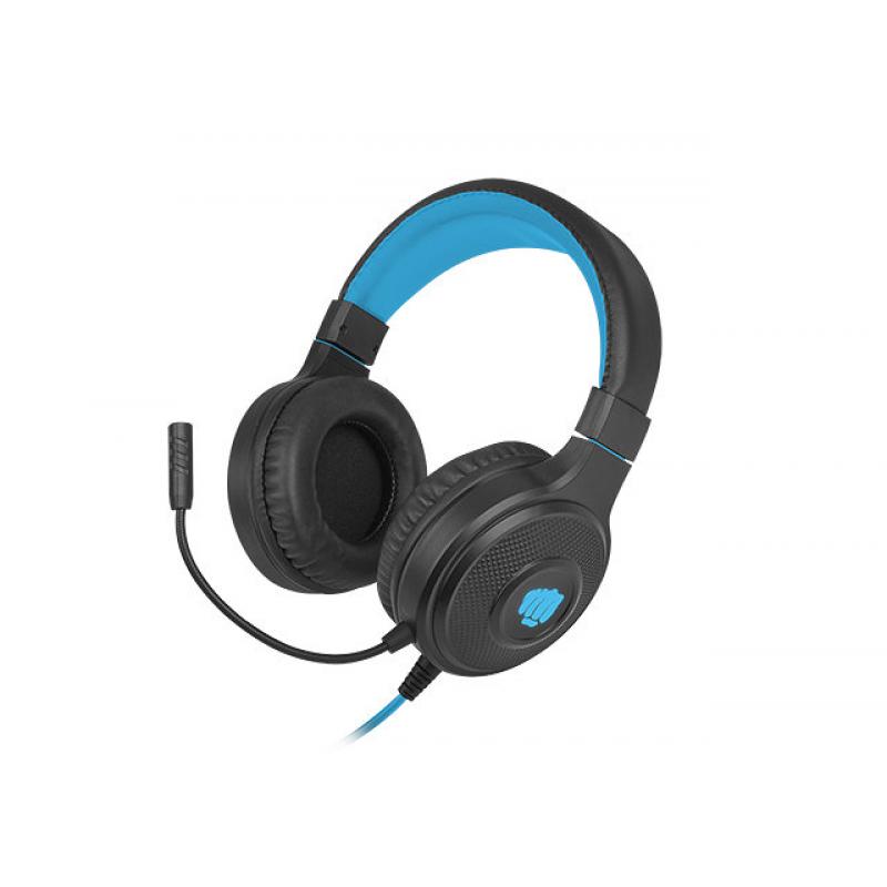 Auriculares gaming fury warhawk rgb negro - azul - Imagen 1