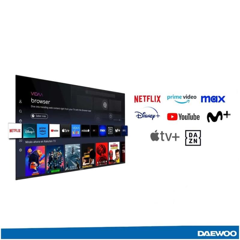 Tv daewoo 50 pulgadas qled 4k uhd - 50dm65qv - smart tv
