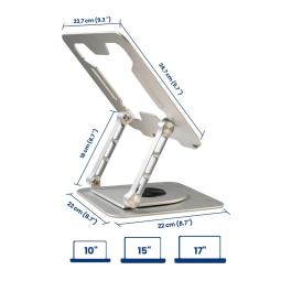 Soporte mesa ewent para portatil 17.3 pulgadas rotacion 360º