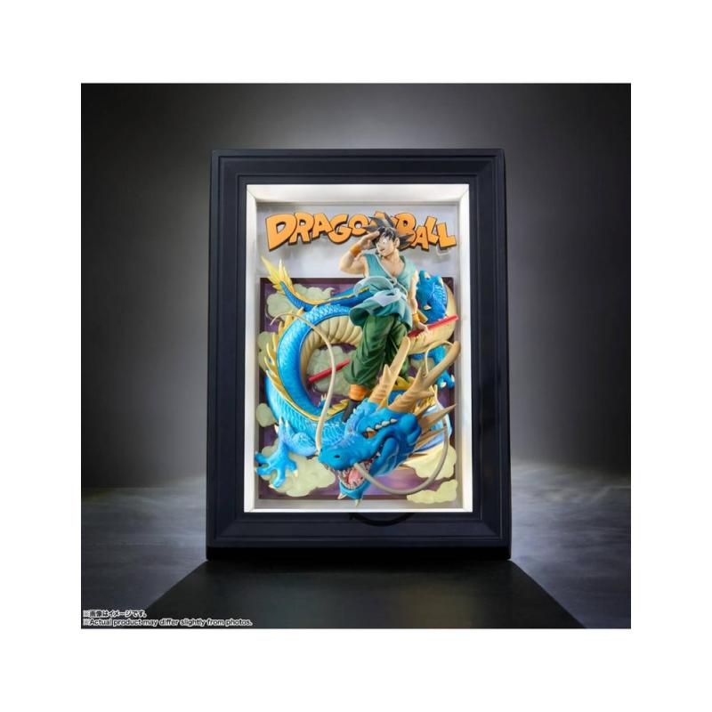 Son goku and dragon cuadro 3d 275 cm dragon ball tamashii art