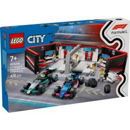 Lego city formula 1 garaje con coche mercedes - amg y alpine