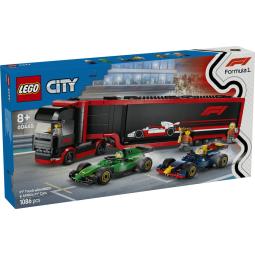 Lego city formula 1 camión con coches de f1 rb20 y amr24