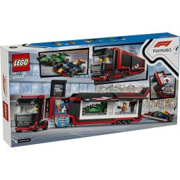 Lego city formula 1 camión con coches de f1 rb20 y amr24