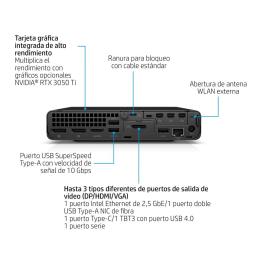 Mini ordenador hp elite 800 g9 i7 - 14700 16gb ssd 512gb