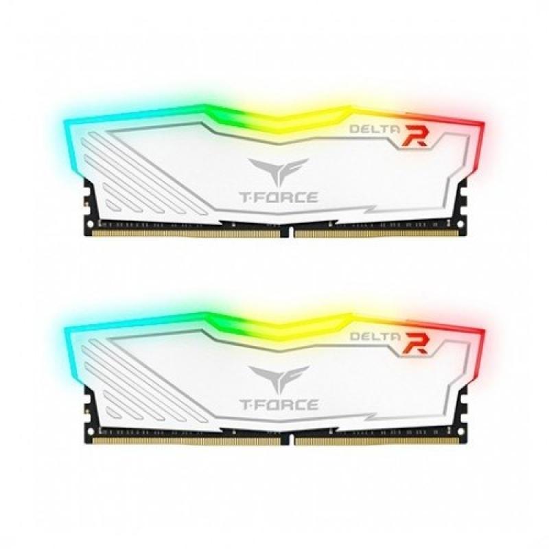 Memoria ram  ddr4 16gb 2x8gb 3600mhz teamgroup delta rgb - blanco - cl 18 - 1.35v tf4d416g3600hc18jdc01 - Imagen 1