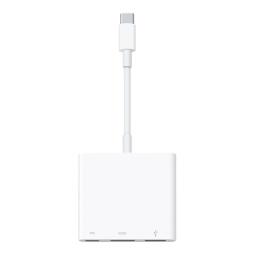 Adaptador usb tipo c a hdmi - usb tipo a - usb tipo c apple macho - hembra - blanco