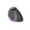 Mouse raton mars gaming ergonomico vertical.rgb inalambrico tri - mode negro