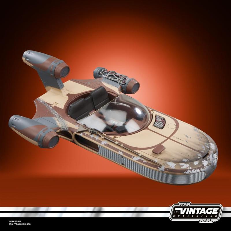 Figura hasbro star wars landspeeder & luke skywalker (tatooine)
