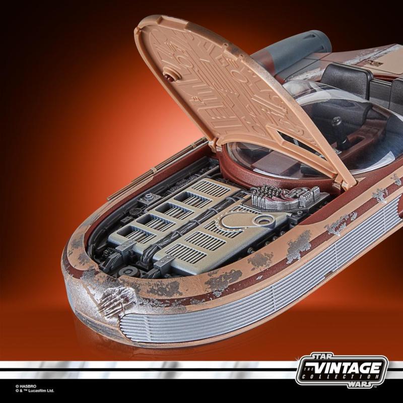 Figura hasbro star wars landspeeder & luke skywalker (tatooine)