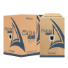 Bobina de cable de red exterior cca sólido en caja ftp cat. 6 100 metros