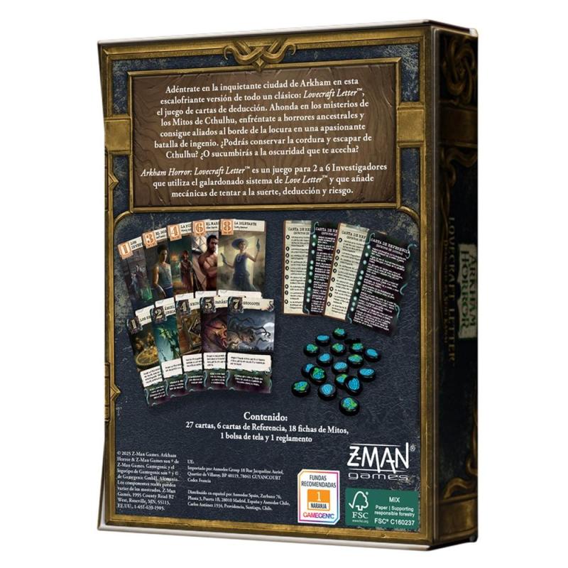 Juego de mesa arkham horror lovecraft letter