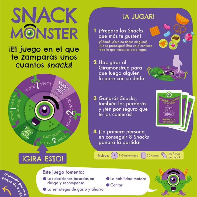 Juego de mesa snack monster