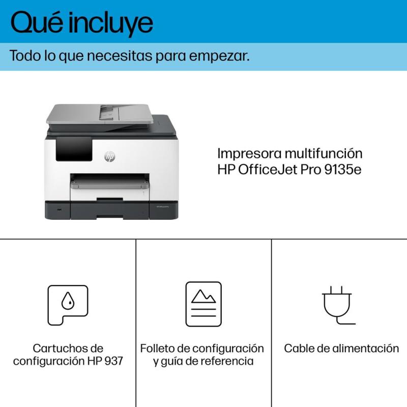 Multifuncion inyeccion hp officejet pro 9135e color duplex