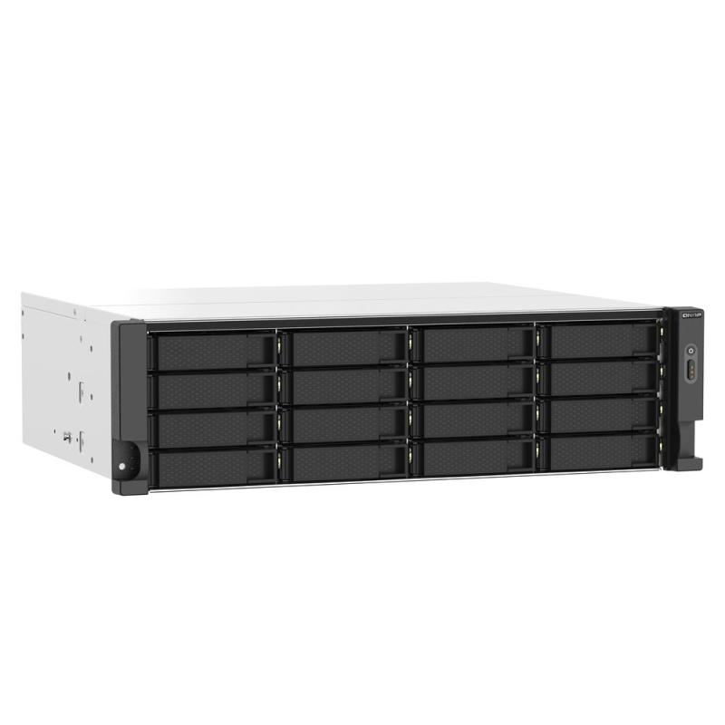 Servidor nas qnap ts - 1673au - rp - 16g 16 bahias 3u rack 16gb gigabit ethernet