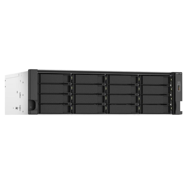 Servidor nas qnap ts - 1673au - rp - 16g 16 bahias 3u rack 16gb gigabit ethernet