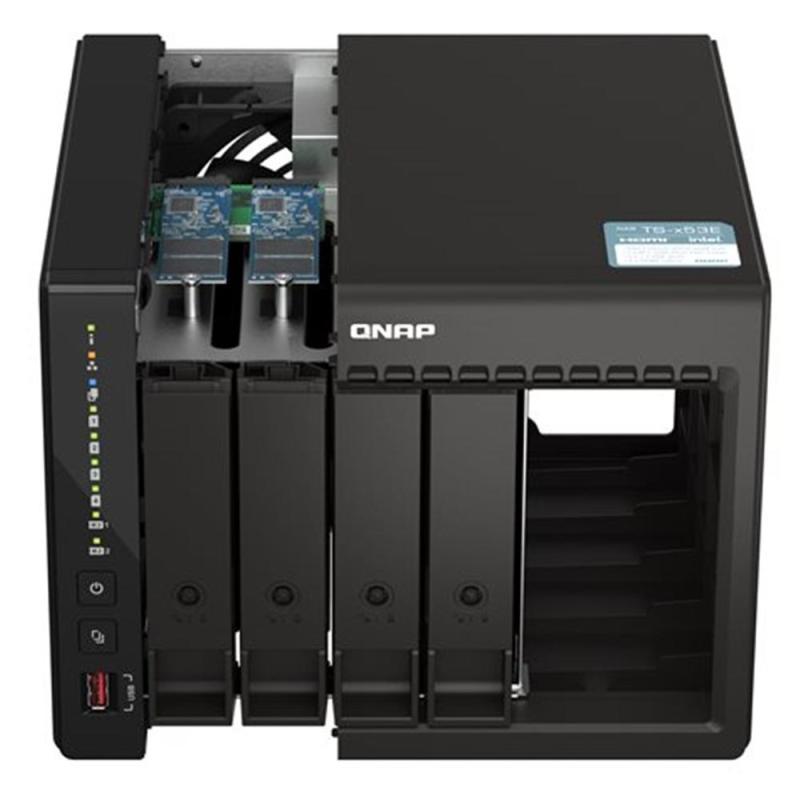 Servidor nas qnap k - ts - 453e - 8g+4xmn10ada800s 4 bahias 8gb gigabit ethernet