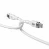 Cable usb tipo c hyper 2m - macho - macho - blanco