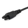 Cable alimentacion c5 a cee7 - 4 equip trebol 1.8m