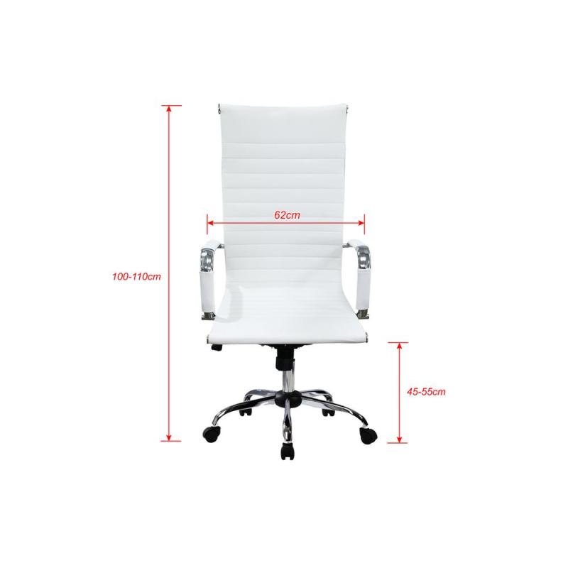 Silla de oficina equip 651017 blanca ergonomica respaldo alto