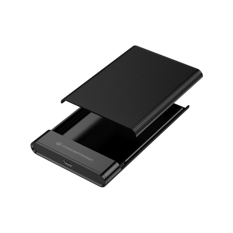 Caja externa 2.5 pulgadas usb - c conceptronic dante06b hasta 6gbs de 7mm hasta 9.5mm