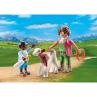 Playmobil - granjera con ternero
