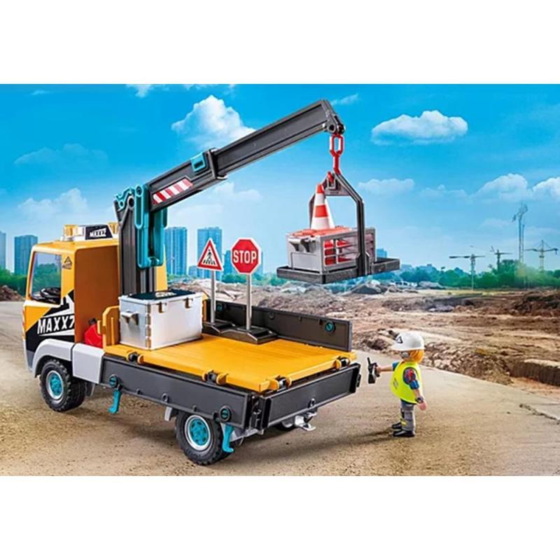 Playmobil - camión de construcción con grúa