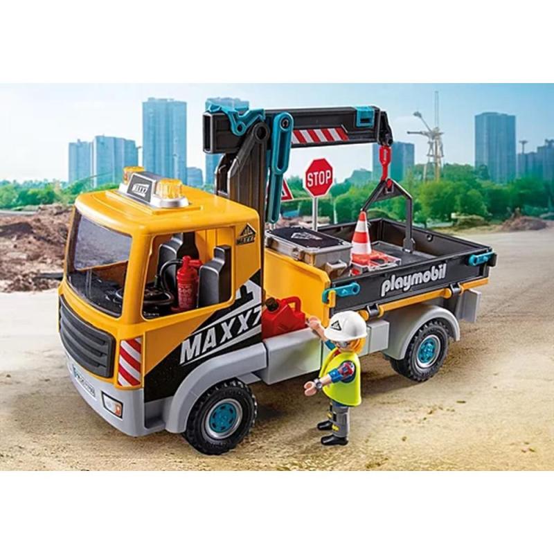 Playmobil - camión de construcción con grúa