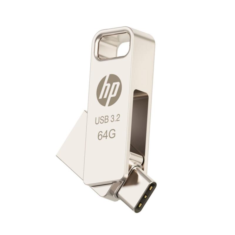 Memoria usb 3.2 hp 64gb x206c otg type - c metal