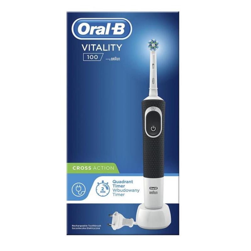 Cepillo dental electrico braun oral b vitality 100 crossaction negro