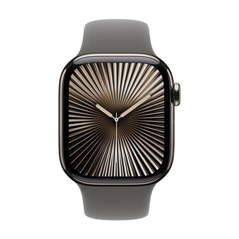 Smartwatch apple watch series 10 gps + cell 42mm natural titanium stone grey sport band s - m