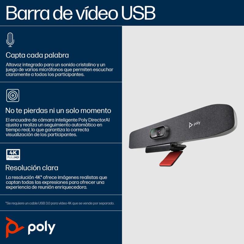 Webcam poly studio 30 4k uhd