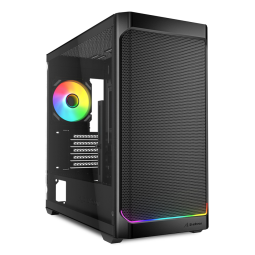 Caja gaming sharkoon vk2 rgb atx negro 3xvent 120mm 2xusb sn fuente