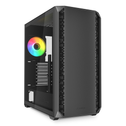 Caja gaming sharkoon ak2 rgb atx negro 2xvent 120mm 2xusb sn fuente