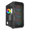 Caja gaming sharkoon ak3 rgb atx negro 3xvent 120mm 2xusb sn fuente