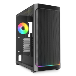 Caja gaming sharkoon ak4w rgb strip negro 4xvent 120mm 3xusb sn fuente