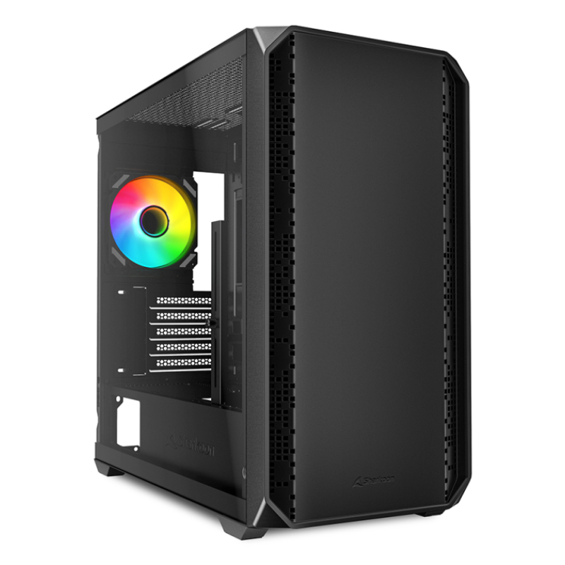 Caja gaming sharkoom mk2 rgb matx negro 120mm 3xusb sn fuente