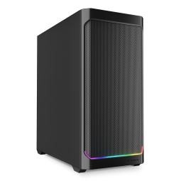 Caja gaming sharkoon ak4 rgb strip negro 2xvent 120mm 3xusb sn fuente