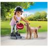 Playmobil patinadora con retriever