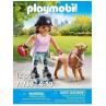 Playmobil patinadora con retriever