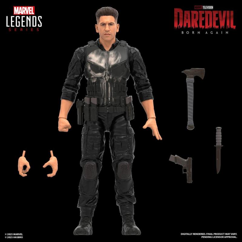 Figura hasbro marvel legends series daredevil born again punisher