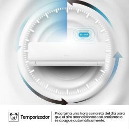 Aire acondicionado split 1x1 hisense inverter 2236 frig - h 2236kcal - h wifi