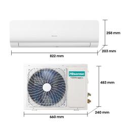 Aire acondicionado split 1x1 hisense inverter 2924 frig - h 3268 kcal - h wifi