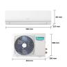 Aire acondicionado split 1x1 hisense inverter 4300 frig - h 4299 kcal - h wifi