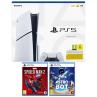 Consola ps5 sony playstation 5 slim 1tb chasis d + spiderman 2 + astro bot