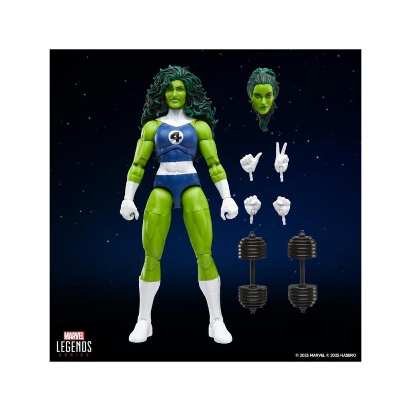 Figura hasbro marvel legends series retro fantastic four she hulk
