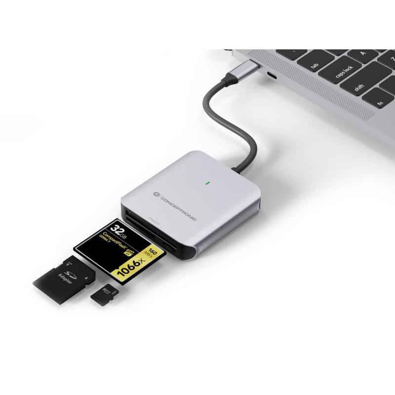 Lecto de tarjetas usb tipo c conceptronic bian09g