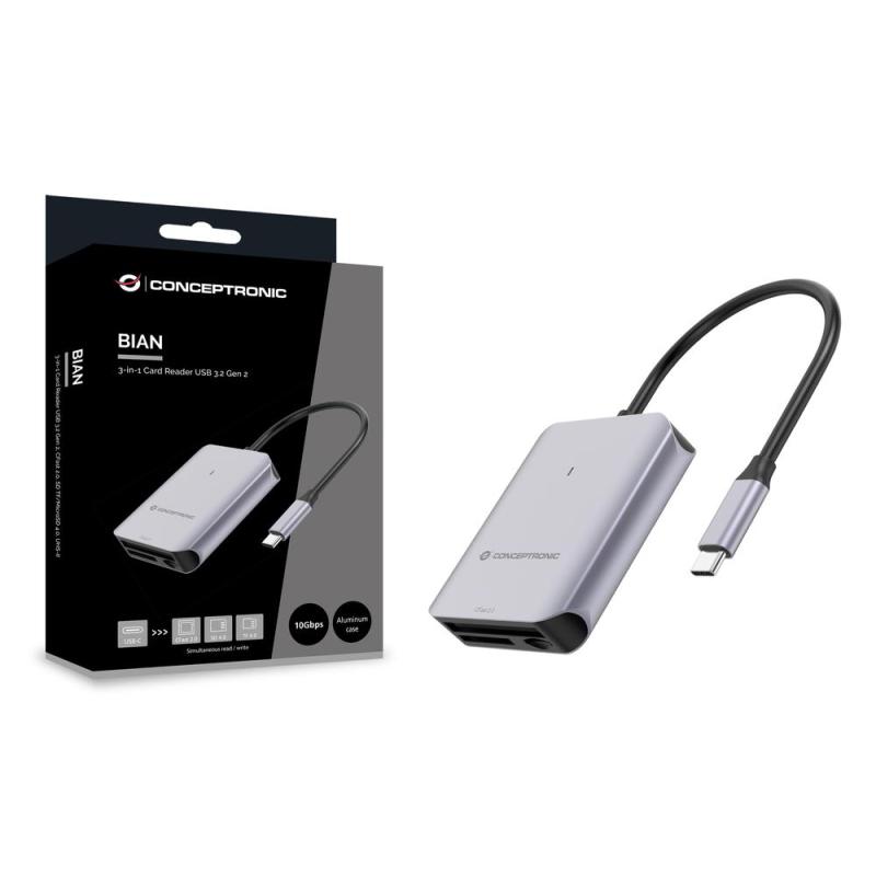 Lecto de tarjetas usb tipo c conceptronic bian09g
