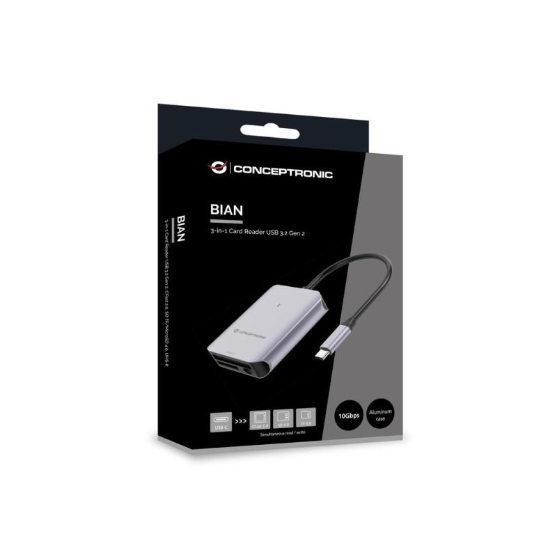 Lecto de tarjetas usb tipo c conceptronic bian09g