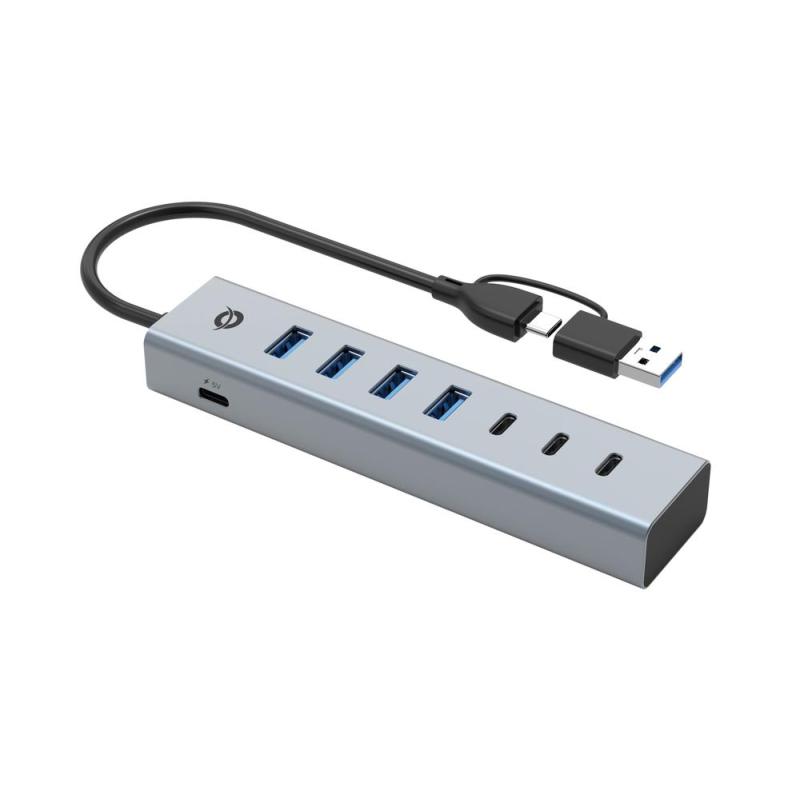 Hub usb 3.0 conceptronic hubbies20g 7 puertos usb - c a 3xusb - c 4xusb - a