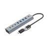 Hub usb 3.0 conceptronic hubbies20gp 7 puertos usb - c a 3xusb - c 4xusb - a con alimentador